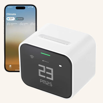 Qingping Air Monitor Lite, Sensor De Calidad Del Aire Interior Wi-Fi Compatible Con Apple Homekit Detecta CO2, PM2.5, PM10, Temperatura Y Humedad