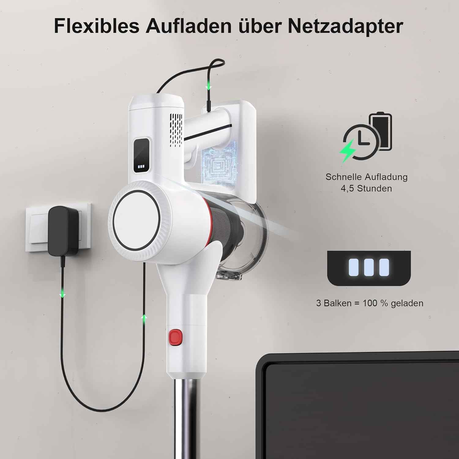 Aspiradora Inalámbrica AERONIX™ Sin Cable con Pantalla LED - Potente y Eficiente en Limpieza
